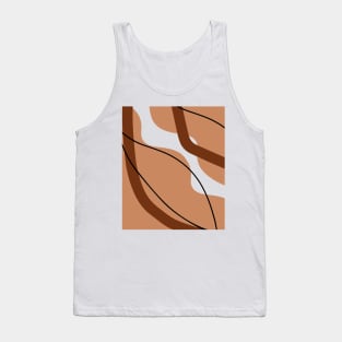 Natural Minimalist Pink Pattern  Black Lines Pattern Design Tank Top